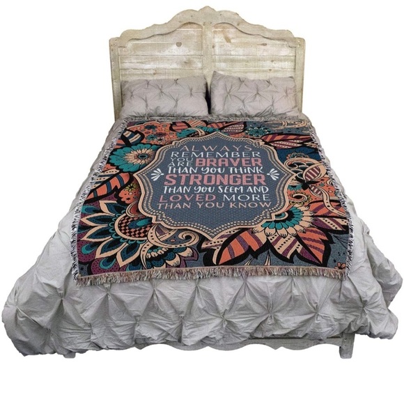 Pure Country Weavers Always Remember You are Braver Than You Think Blanket 72x54 - Picture 2 of 7